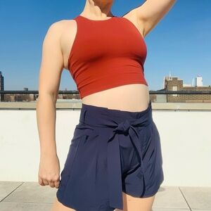 Athleta Terracota Red Performance Sports Bra for Active Comfort Crop Top M